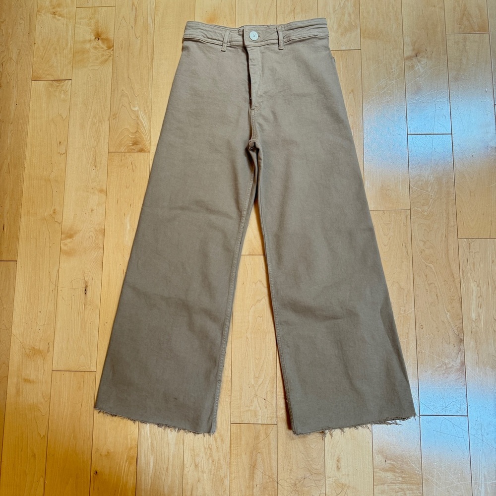 ZARA High Waist Wide leg Jeans, Cropped